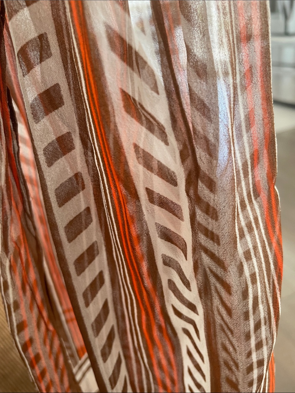 Vintage Twilly, Head Scarf, Hair Wrap, Neck Scarf - 42" x 12.5" - Picture 6 of 13